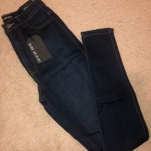 Dark High Waisted Stretch Denim